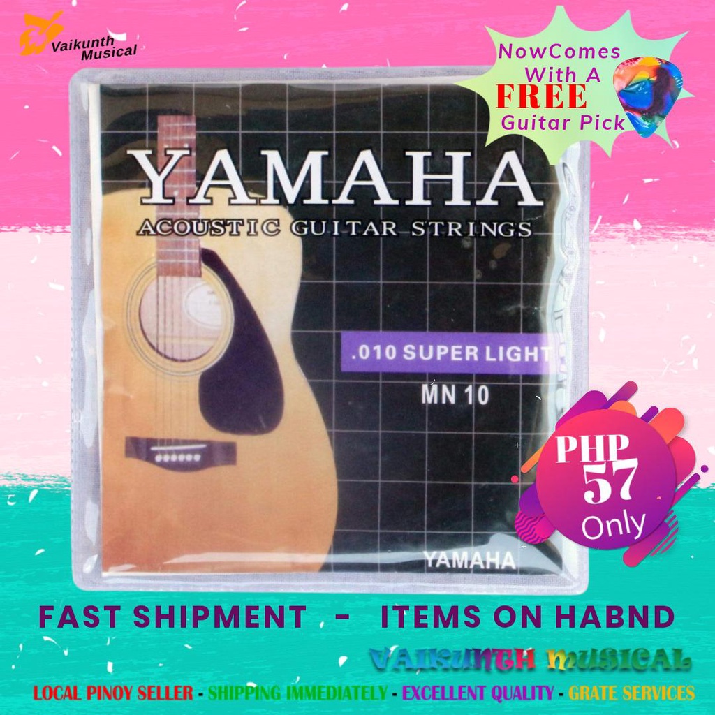 Yamaha Acoustic guitar strings Complete 6pcs Full Set Bronze Super