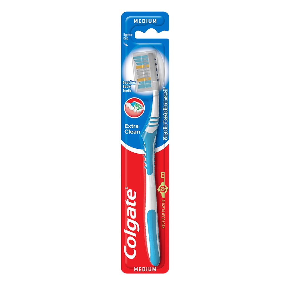 Colgate Extra Clean Medium Toothbrush with Cap | Shopee Philippines