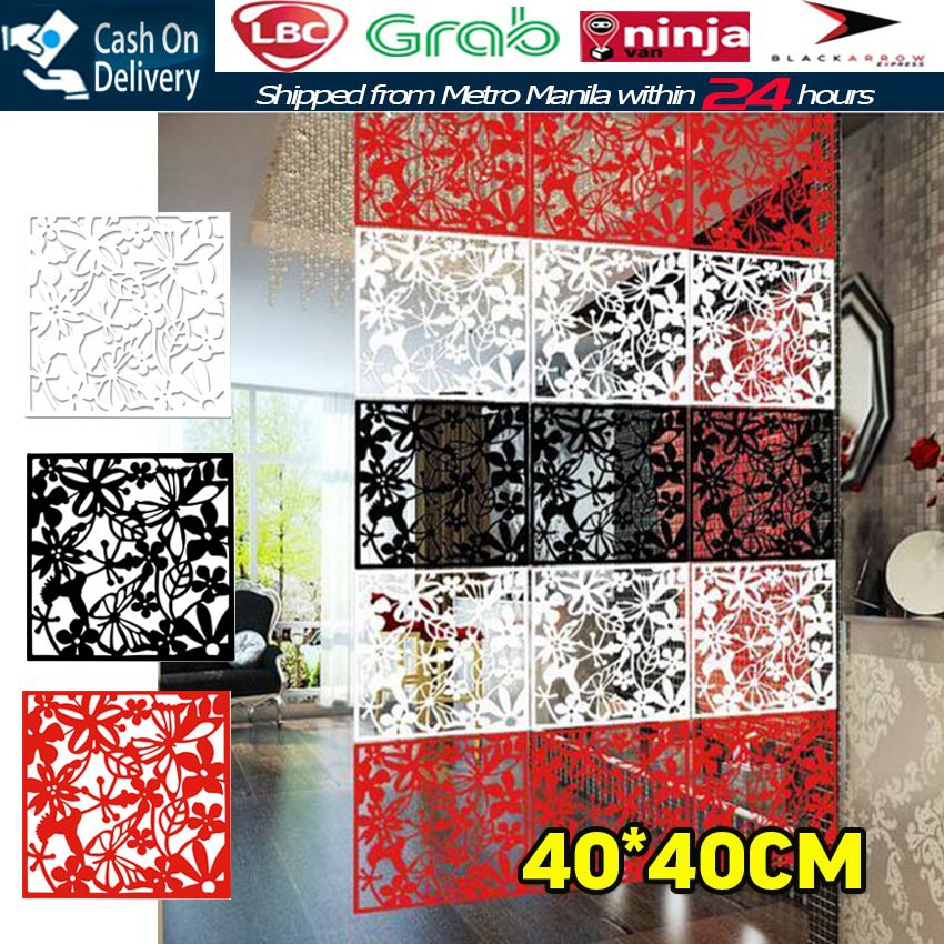 40x40cm Hanging Screens Plastic Living Room Divider Curtains Panels