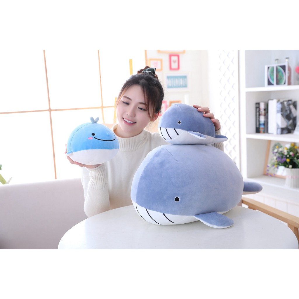 Adorable Blue Dolphin/Shark Plush Ultra Soft Squishy Stuffed Ocean ...