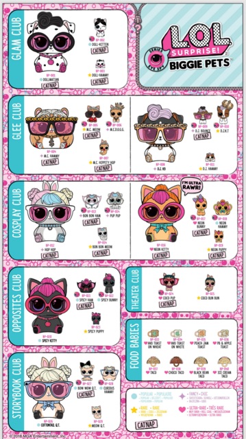 lol doll pets checklist