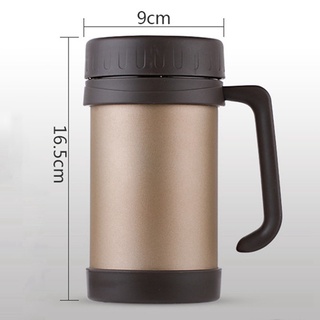 500Ml/17Oz Mug Stainless Steel Vacuum Flasks Thermoses Gold #4