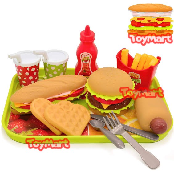 Simulation Fast Food Toys Burger Set 