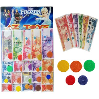 1 pad pretend play philippine peso bill money bills and plastic coins