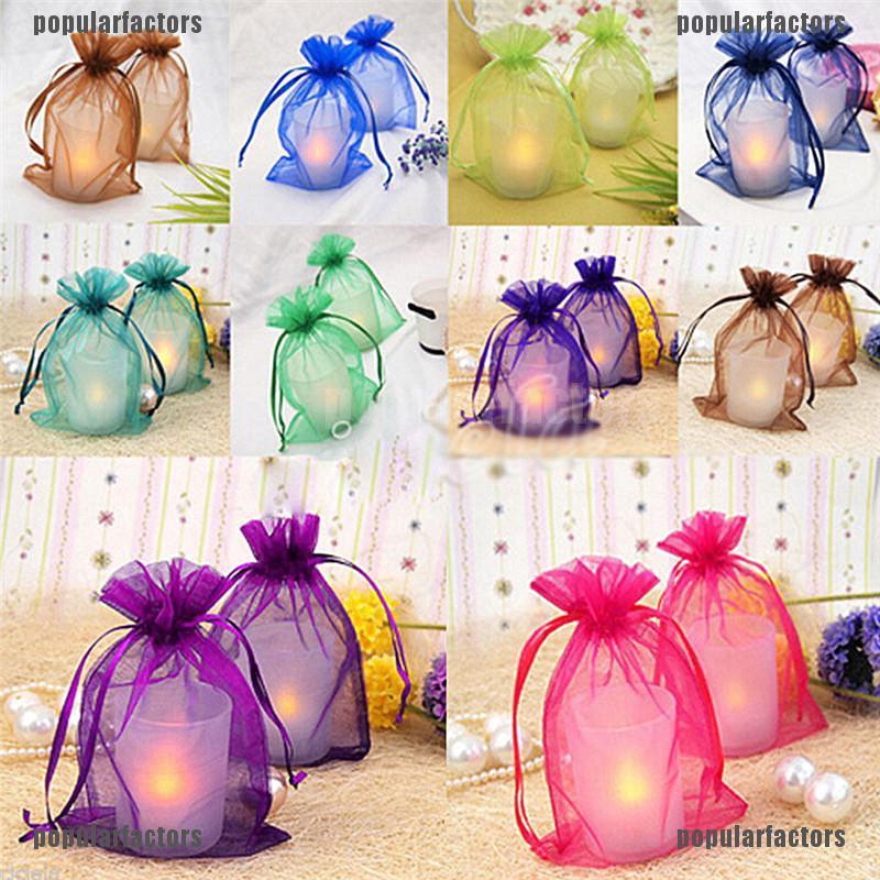 Lot of 100 50 Organza Candy Sweet Sheer Jewelry Gift Bags Wedding Favors Pouch