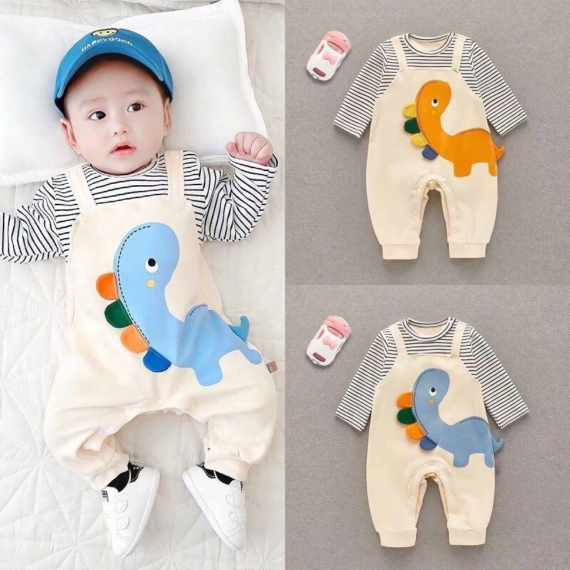 Baby Dinosaur Romper Newborn Boys Girls Long Sleeve Outfits One Piece Bodysuit Overalls Jumpsuit Clothes Sets