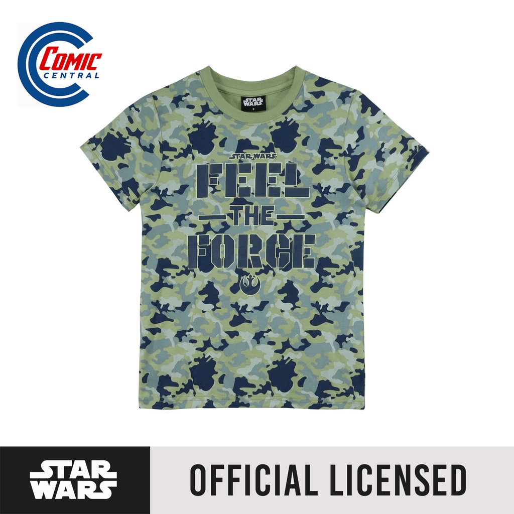 Star Wars The Force Camo Boys Graphic T-Shirt