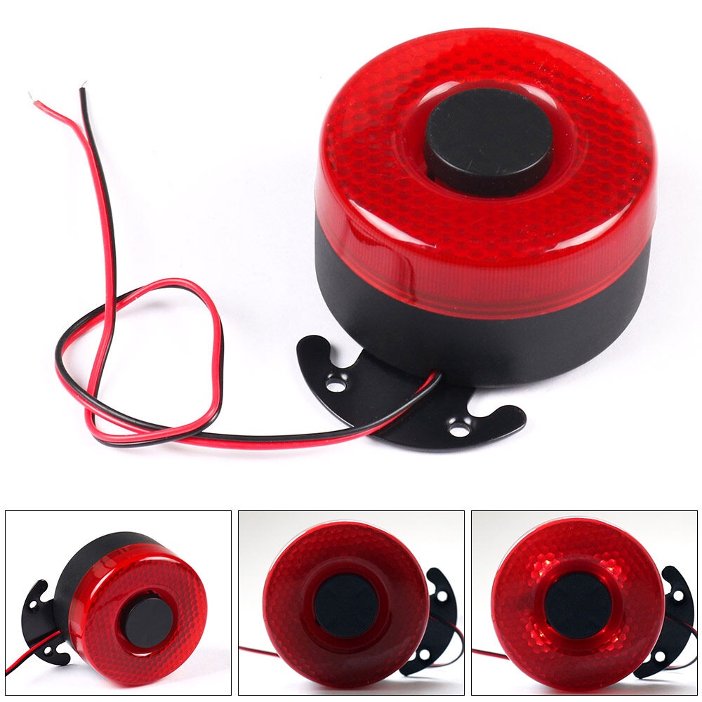 DC 12V24V 105dB Auto Warning Siren Sound Signal Backup Alarms Horns With LED Beep Reverse Air