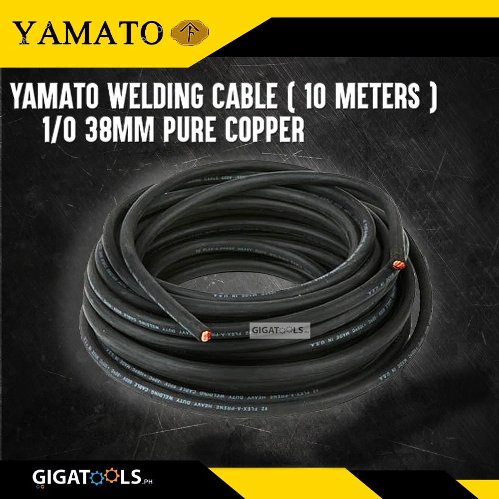 Yamato PURE COPPER WIRE Welding Cable 1.0 / 38mm ( 10 Meters / 32.8 ft