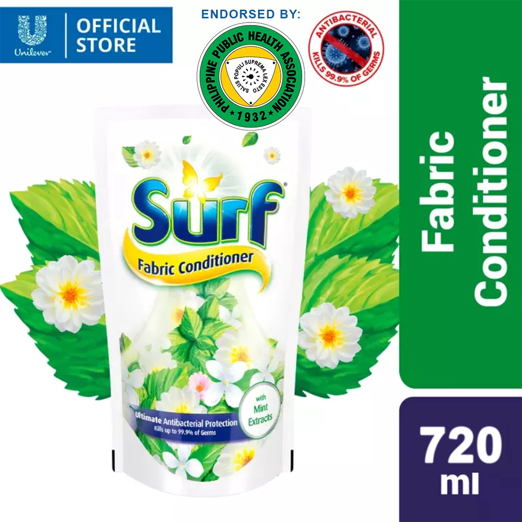 Surf Antibacterial Laundry Fabric Conditioner 720ml Pouch Shopee