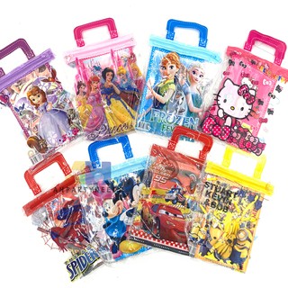 6Pcs In 1 Cartoon School Set Cute Stationery Set pencil Ruler eraser Kids gift School Supplies