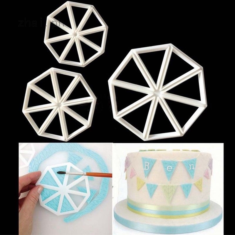 3pcs Varied Bunting Cutter Icing Fondant Sugarcraft Cake