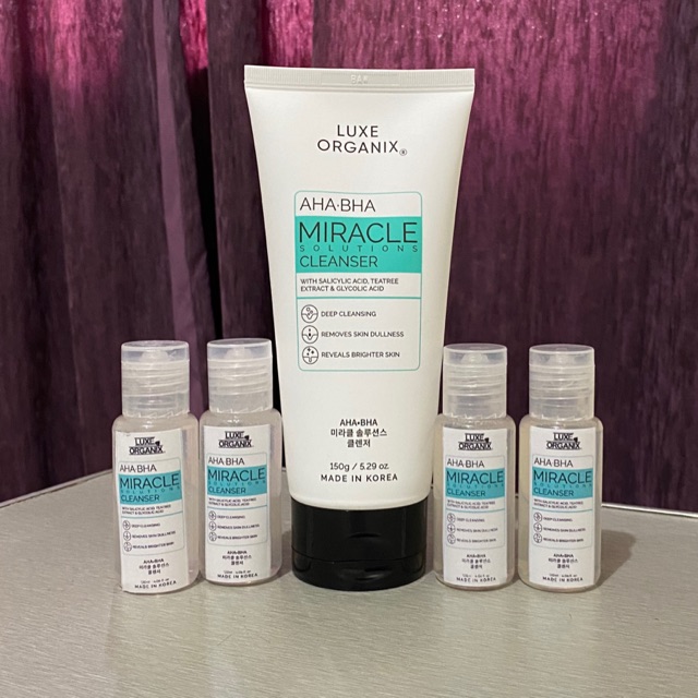 Luxe Organix Miracle Solutions Aha Bha Gel Cleanser Shopee Philippines