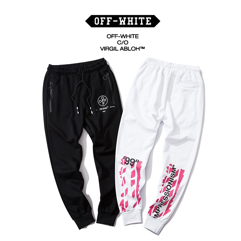 off white impressionism pants