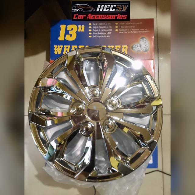 13" HubCab Wheel Rim Cover Chrome eon alto spin aveo Hubcap mags