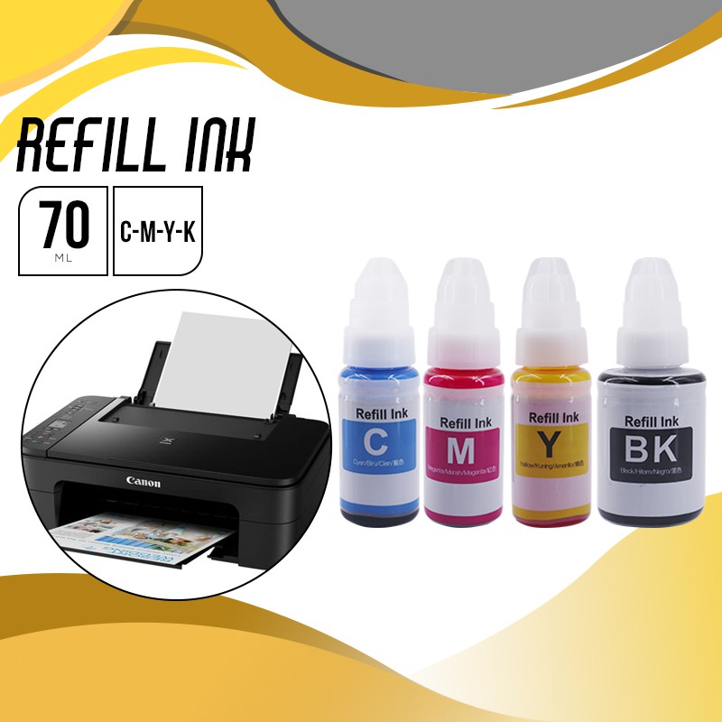 Canon Refill Ink Gc0 For Canon Ip10 Ip2770 Mp237 Mp287 P0 Series 70ml Shopee Philippines