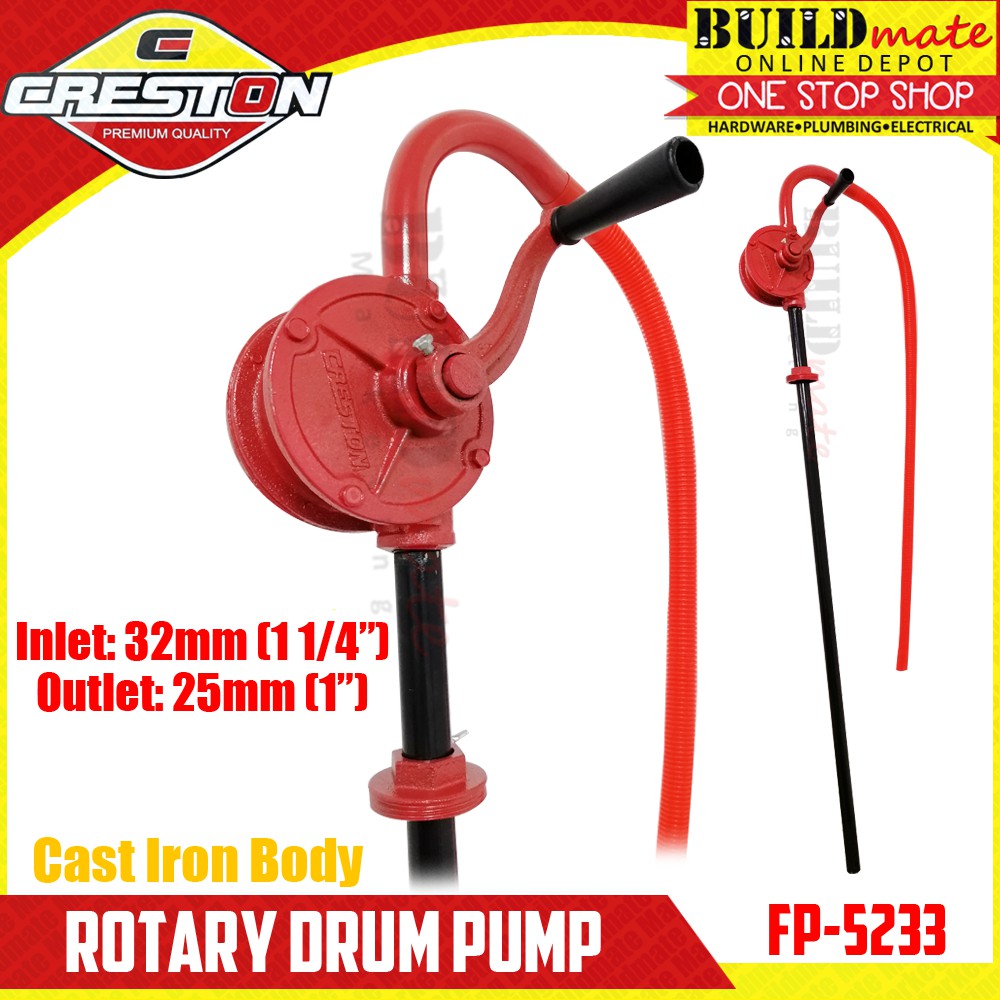 CRESTON Drum Pump Hand Operated Rotary 32mm FP5233 Shopee Philippines