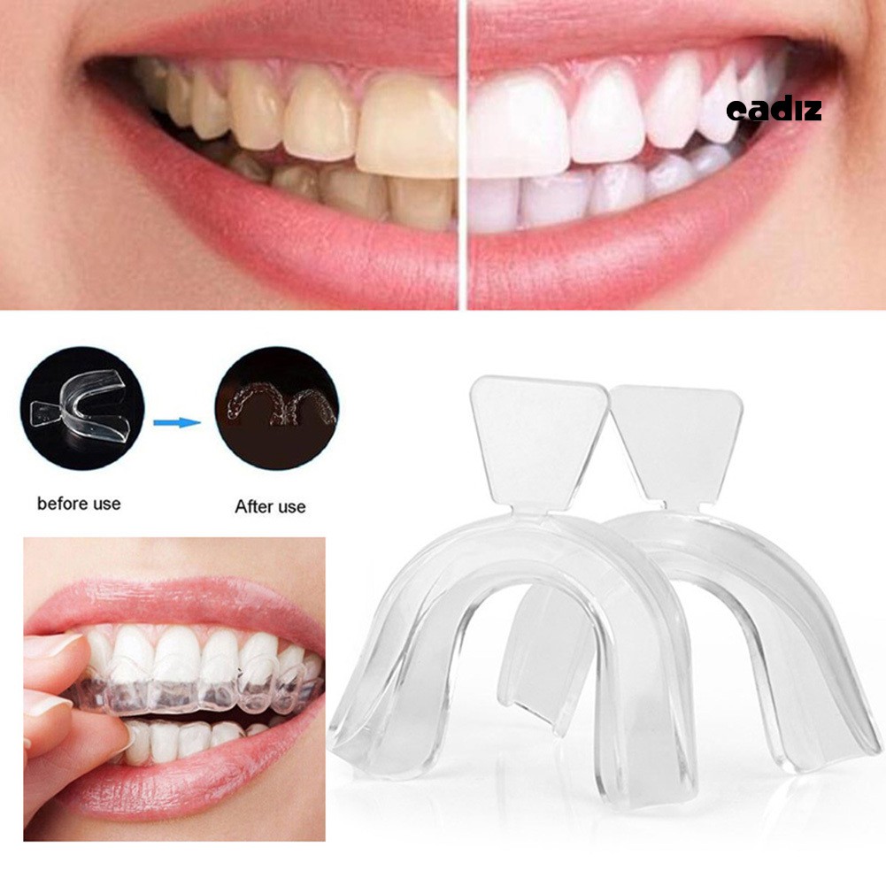 CAD 2Pcs Food Grade Silicone Thermoform Teeth Whitening Tray Dental