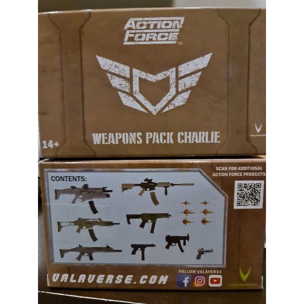 Action Force Weapons pack charlie (1 pack only) 1/12 scale Shopee