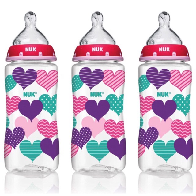 nuk pink bottles