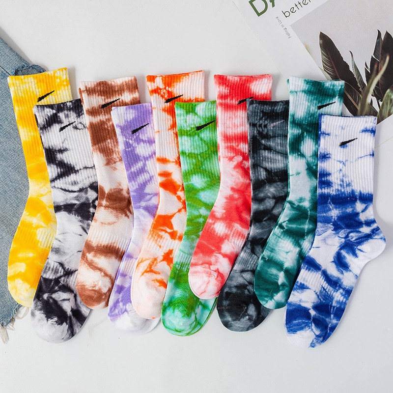 Latest Fashion Trend Tie Dye Long Cut Ankle Socks Men ...