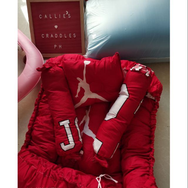 red baby bedding