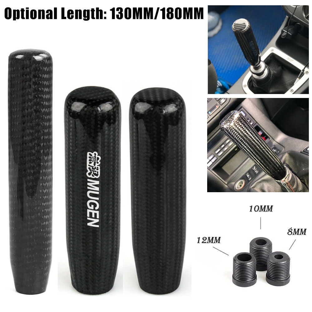 Universal 130MM/180MM Long Carbon Fiber Shift Knob Manual Gear with 3 Adapters Shopee Philippines