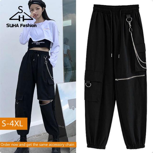 Jogger Pants Plus Size High Waist Unisex Cargo Pants For Womens