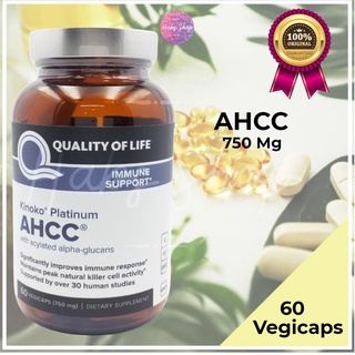 ONHAND!!! Quality of Life Labs Kinoko Platinum AHCC 750 mg 60 Vegicaps #1