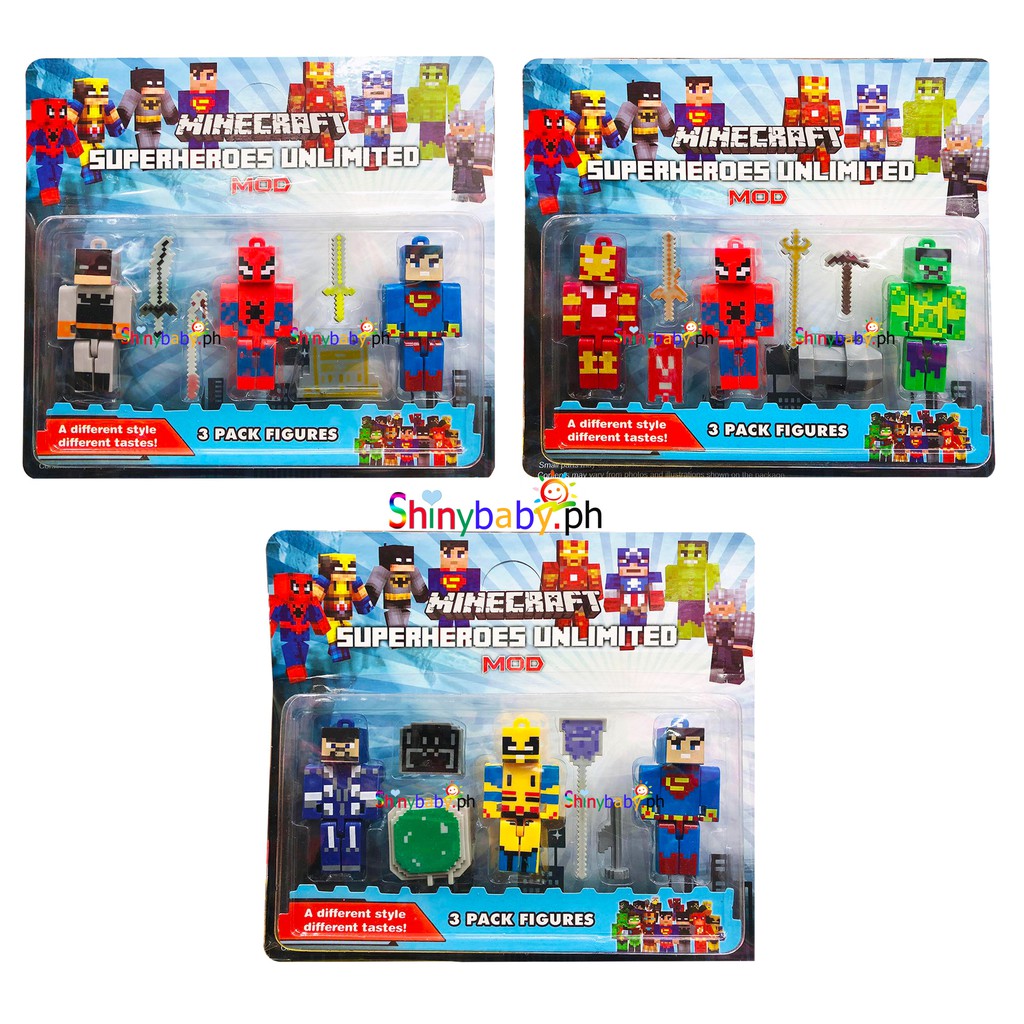 minecraft superhero figures