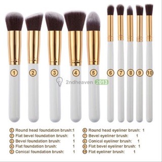 flat makeup brush set