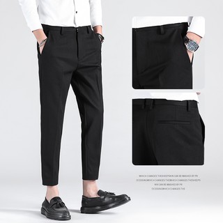 Men's Black Slacks Pants Slim Fit High Quality Fabric A801 #2