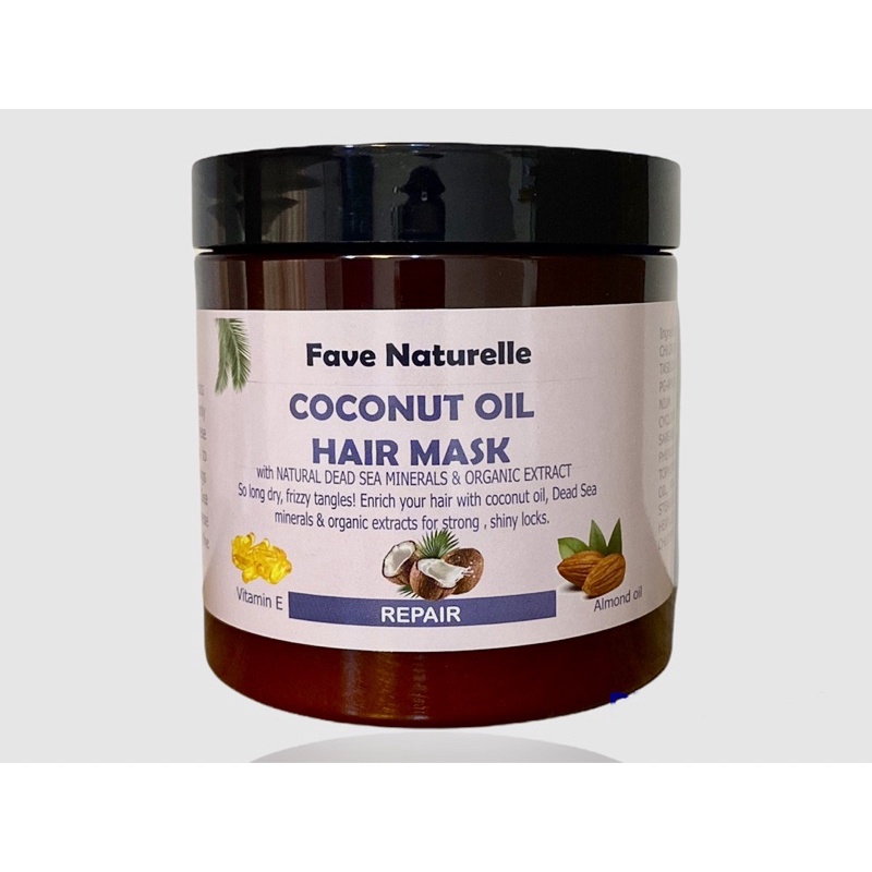 Hair Mask FAVE NATURELLE with Coconut oil, Almond Oil and Vitamin E. |  Shopee Philippines