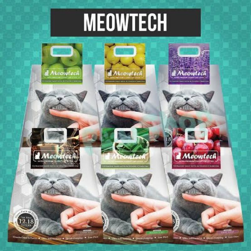 cat sand ONHAND Meowtech Cat Sand Litter 12.8L Lavender Apple Lemon
