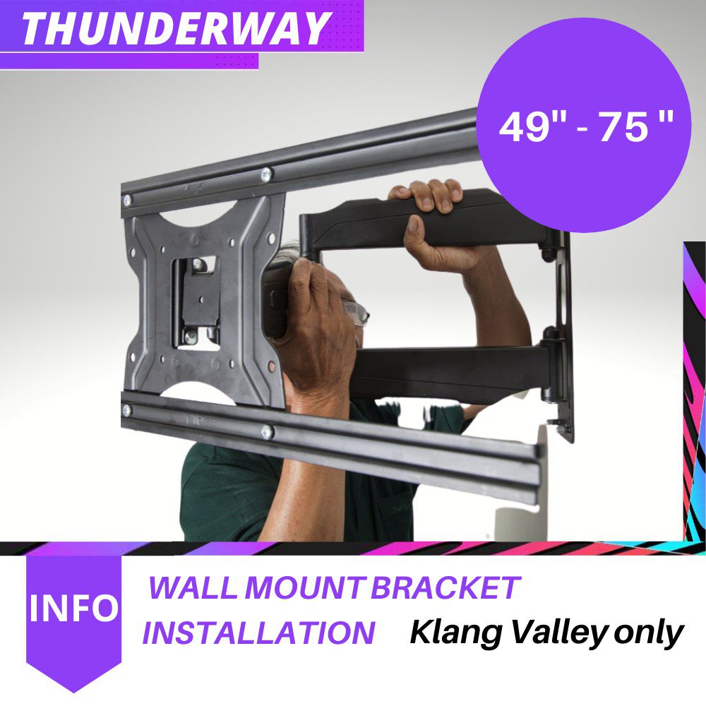 Tv Wall Mount Installation Service 48 Inch 75 Inch vL0S Shopee