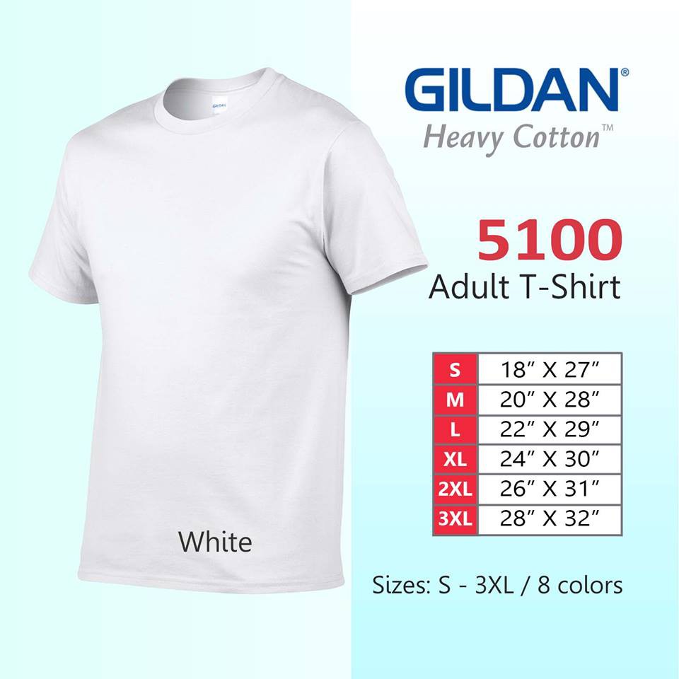 Gildan Heavy Cotton T Shirt Size Chart | Arts - Arts