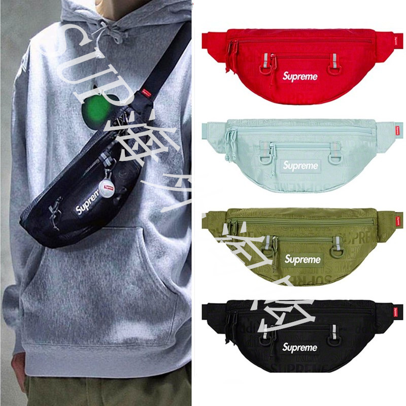 supreme waist bag dark red