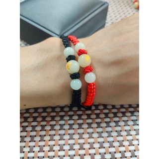 Lucky Charm chinese zodiac red string luminous beads  bracelet #4