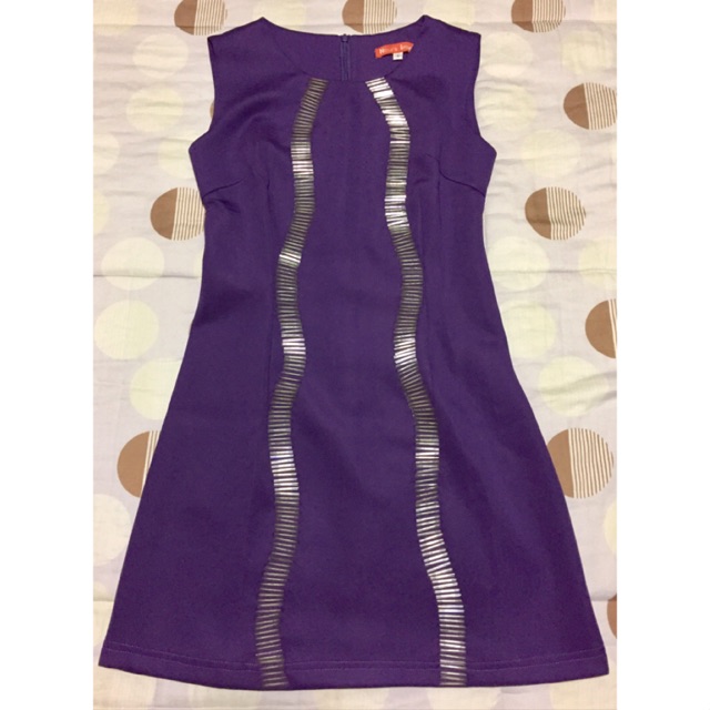 purple spandex dress