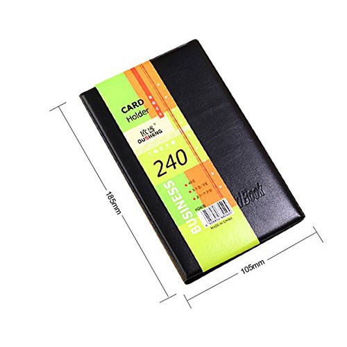 240 Cards Inkline Business Card Holder 11916 Professional PU Leather Name Card Book Holder Credit Card Organizer Black 