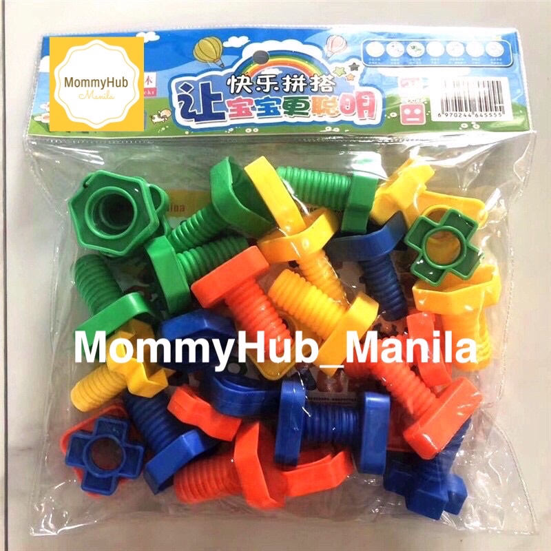 Nuts and Bolts Toys for Toddlers Preschoolers Kids STEM Shopee