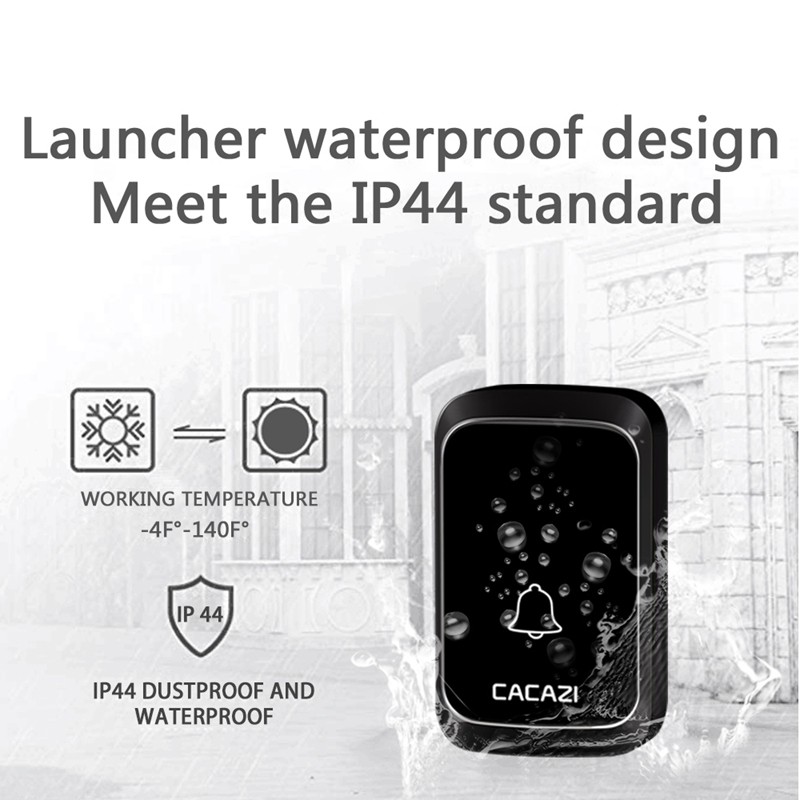 Cacazi Waterproof Wireless Dc Battery Operated M Led Doorbell J M Shopee Philippines