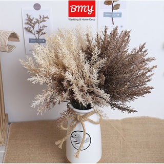 BMY 6pcs Bundle Artificial Smog Rime Simulation Flower Wheat Straw Plant Wheat Field Flower Art Wedding Home Decoration #5
