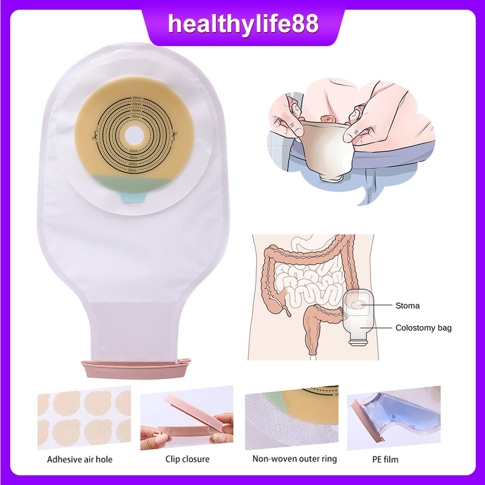 15 60mm Cofoe 10 Pcs One Piece System Colostomy Bag Medical Disposable Stoma Care Bags Cut To Fit 60mm Ostomy Bag With Carbon Filter Shopee Philippines