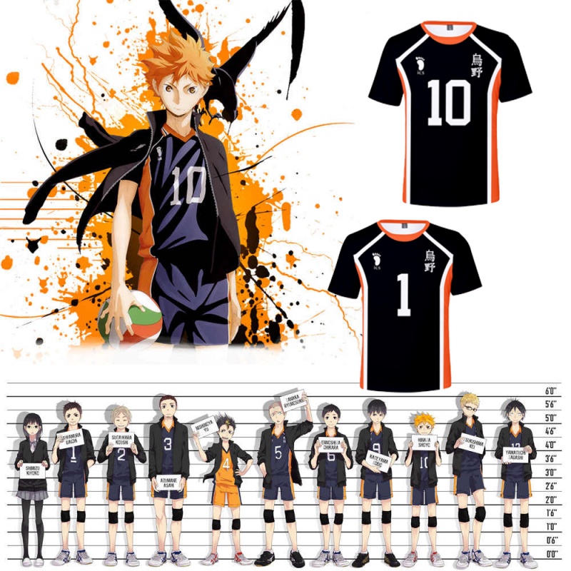 Haikyuu!! Anime Jersey Cosplay Costume Karasuno High School Volleyball