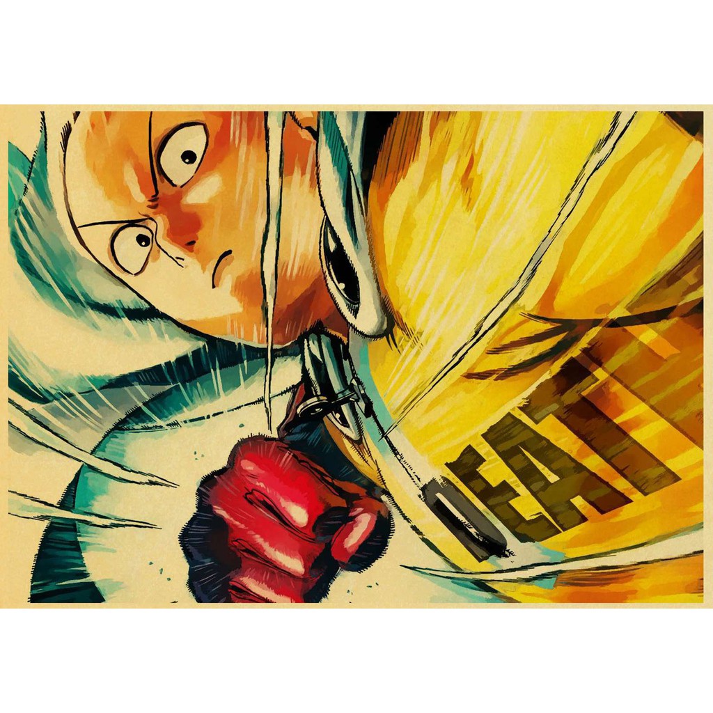 CAR-TOBBY Anime Affiche One Punch Man Affiche Classique Anime Manga Film Séries TV Affiche Art Prints H02