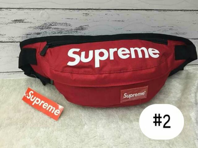 supreme belt bag red