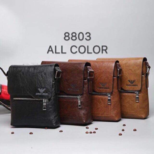 armani leather bags mens