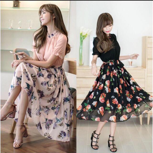  Korean  dress formal maxi chiffon dress Shopee  Philippines