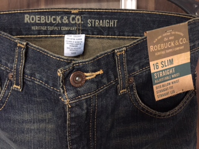 roebuck and co slim straight jeans